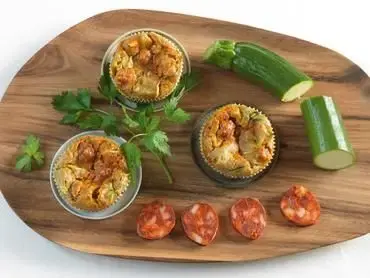 Muffins salés courgette chorizo